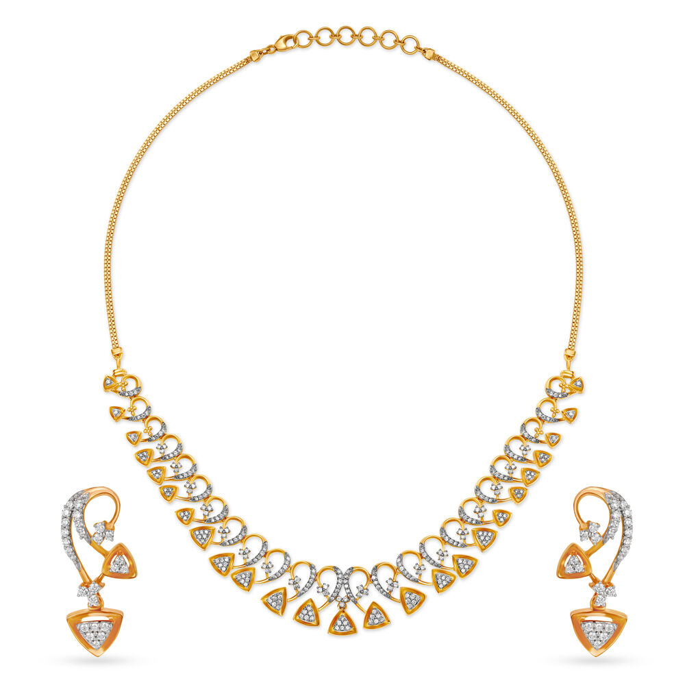 Tanishq gold shop diamond necklace