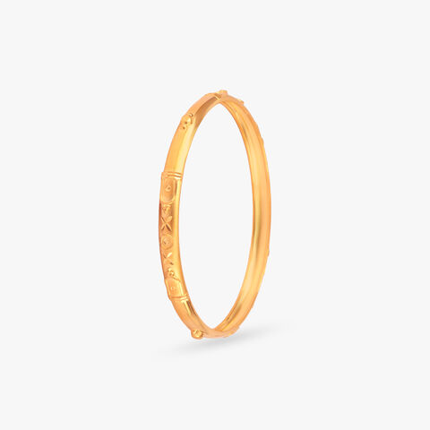 Floral Rhythm Gold Bangle