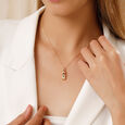 Enchanted Transformation 18KT Chain White Moon Stone  Pendant with chain,,hi-res image number null