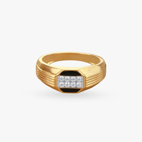 Radiant Panel Diamond Finger Ring for Men