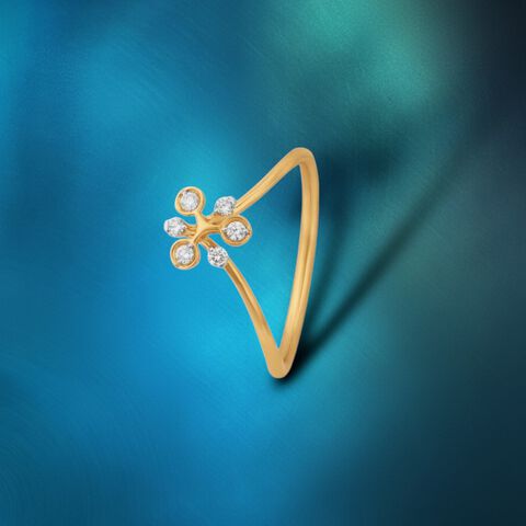 Minimal Bloom Diamond Ring