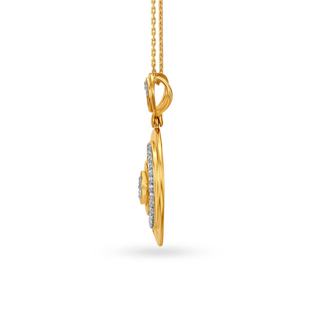Bright Sun Gold and Diamond Pendant,,hi-res image number null