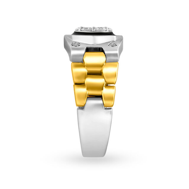 Hypnotic Diamond Ring in Yellow, White and Rose Gold for Men,,hi-res image number null