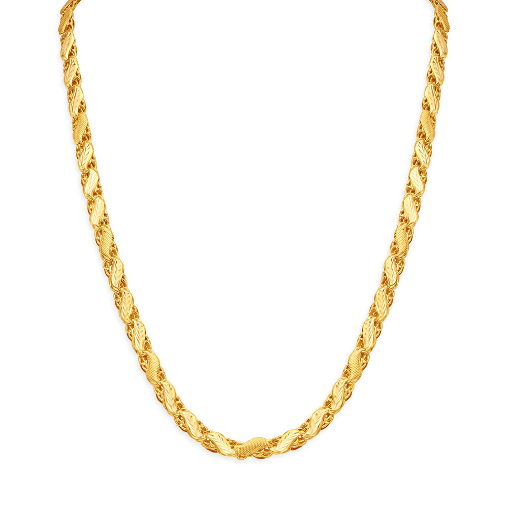 Spiral Pattern Dual Tone Gold Chain For Men Tanishq Online Store