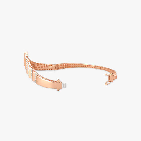 Refined Chevron Rose Gold Bangle