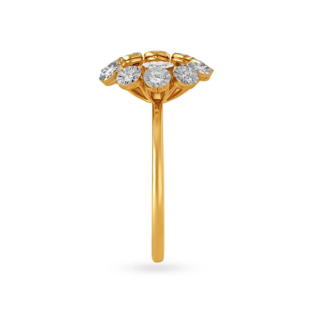 Floral Diamond Finger Ring