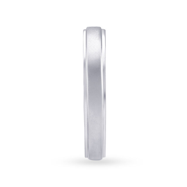 Elegant Textured Platinum Finger Ring,,hi-res image number null