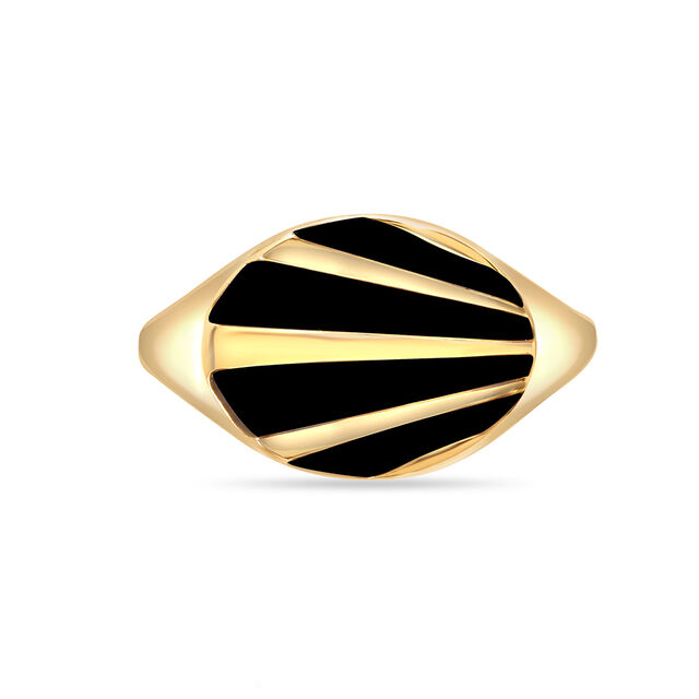 14 KT Yellow Gold Bold Stripes Ring,,hi-res image number null