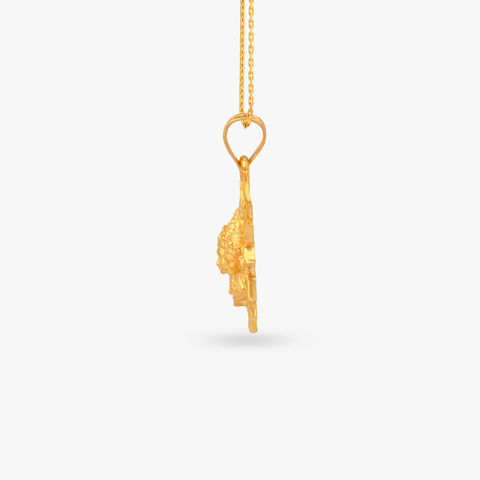 Trinity Bloom Gold Pendant for Men