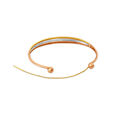 14KT Yellow White and Rose Gold Bangle with Diamond,,hi-res image number null
