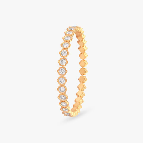 Petal Parade Solitaire Diamond Bangle