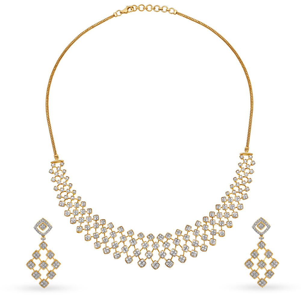Diamond necklace set price tanishq shop