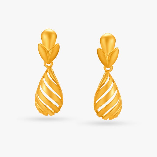 Enchanting Tulips Gold Drop Earrings,,hi-res image number null