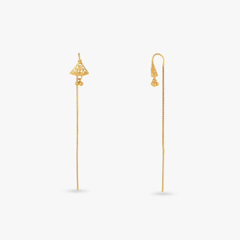 Lattice Canopy Gold Hoop Earrings