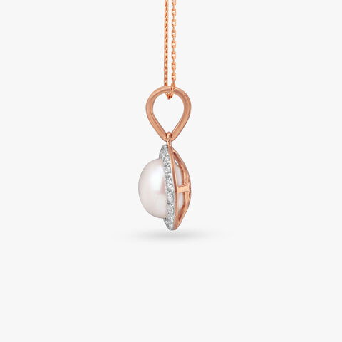Moonlit Halo Diamond Pendant
