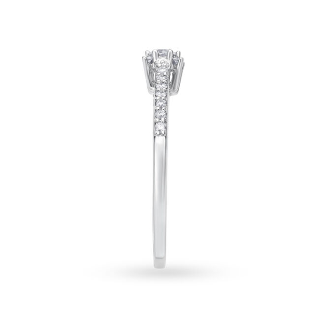 Sleek Stunning Diamond Solitaire Look Finger Ring,,hi-res image number null