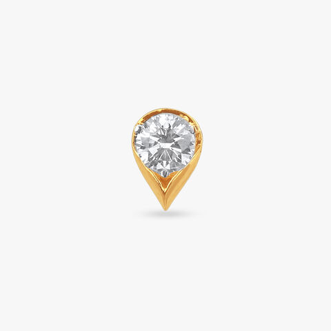 Teardrop Glow Diamond Nose Pin