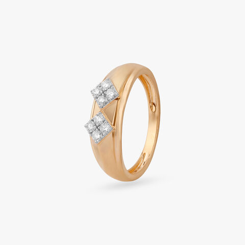 Bold Double Diamond Ring For Men