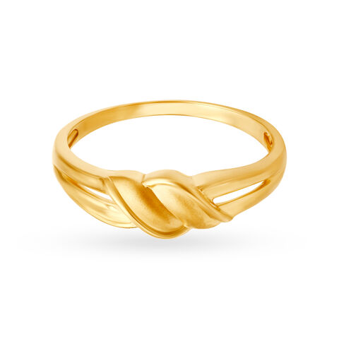 Lovely 22 Karat Gold Dual Leaf Ring