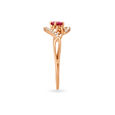 14KT Rose Gold Slender Crossover Diamond Finger Ring,,hi-res image number null