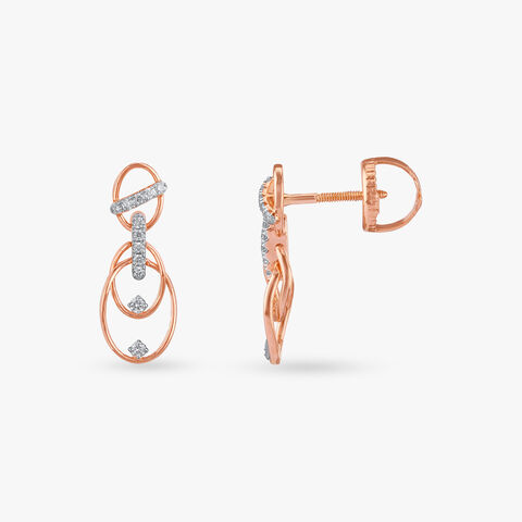 Twisted Radiance Diamond Drop Earrings