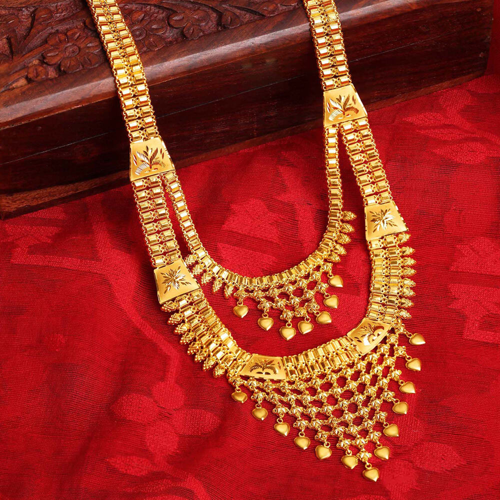 Tanishq long gold necklace deals