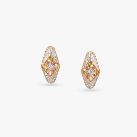 Aurora Rays Diamond Stud Earrings