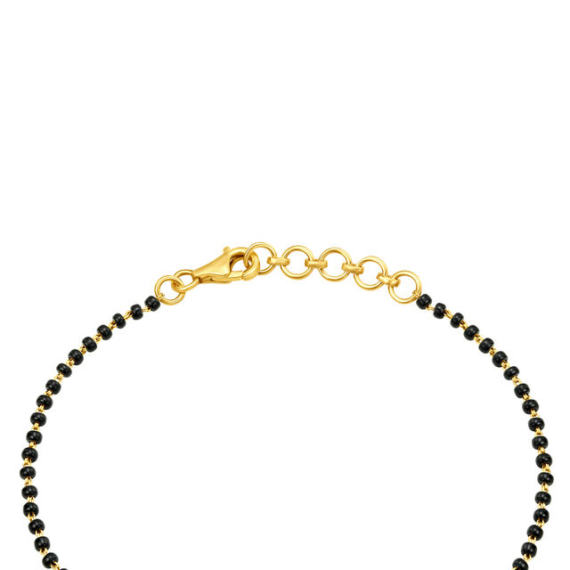 Intersecting Black Beaded Diamond Bracelet,,hi-res image number null