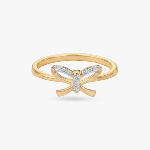 Ribbon Knot Diamond Ring alternate view 1