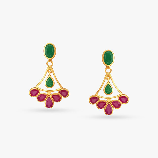 Eccentric Gold Drop Earrings,,hi-res image number null
