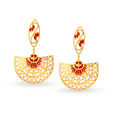 Ornate Fancy Meenakari Gold Drop Earrings,,hi-res image number null