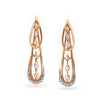 Exquisite Teardrop Fancy Rose Gold and Diamond Stud Earrings,,hi-res image number null