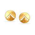 Stylish Leaf Motif Gold Stud Earrings,,hi-res image number null
