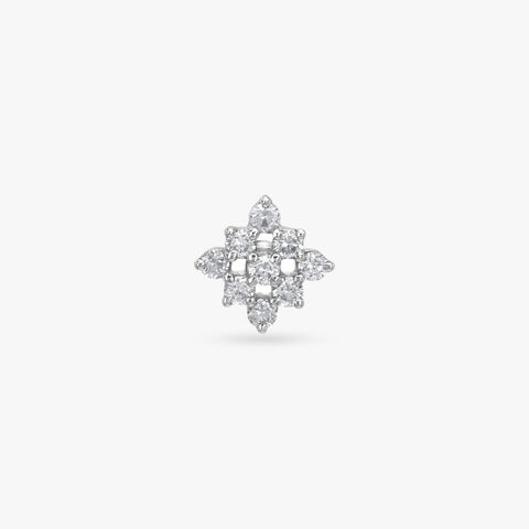 Frosted Blossom Diamond Nose Pin