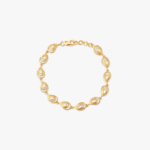 Elegant Teardrop Gold Bracelet