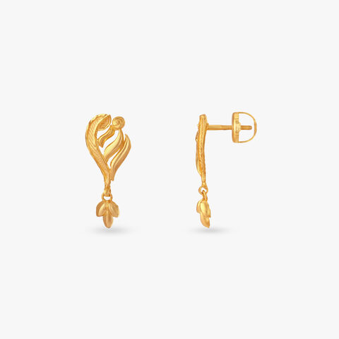 Petal Flow Gold Drop Earrings