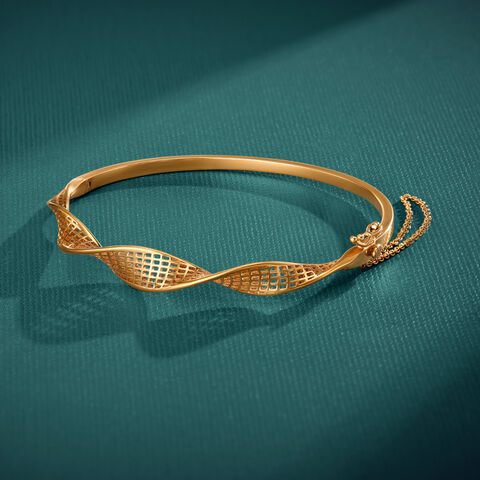 Woven Glow Gold Bangle
