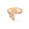 Mystical Floral Gold and Diamond Finger Ring,,hi-res image number null