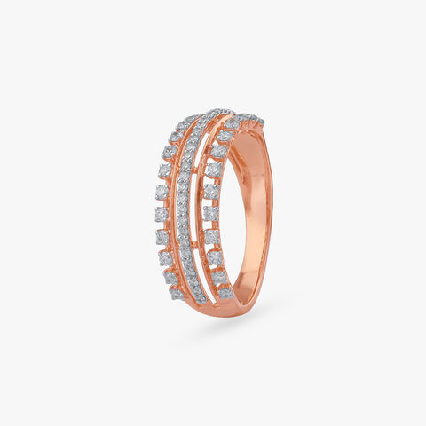 Glimmer Rows Diamond Ring