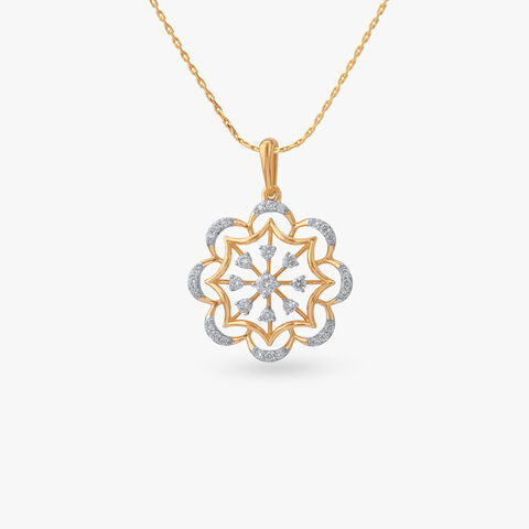Floral Mirage Diamond Pendant