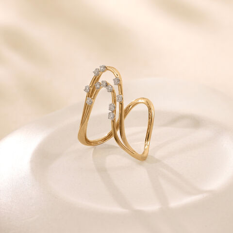 Serene Drift Diamond Ring
