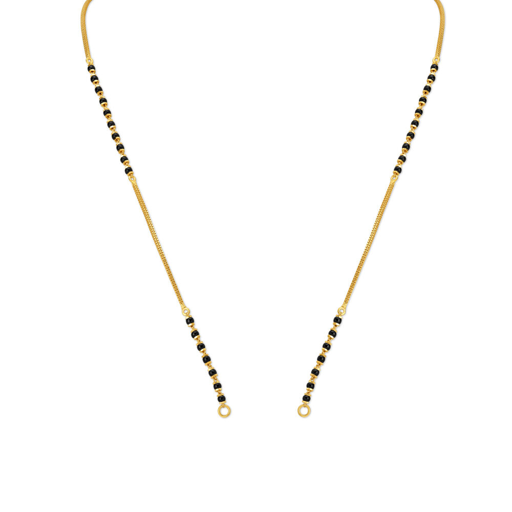 Minimal Gold and Black Bead Mangalsutra