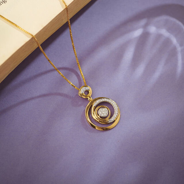 Bright Sun Gold and Diamond Pendant,,hi-res image number null