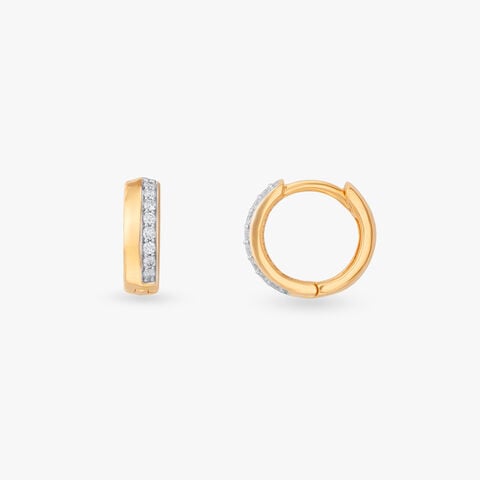 Iconic Power Diamond Hoop Earrings For Men