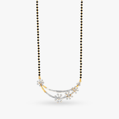 Entrancing Floral Diamond Mangalsutra