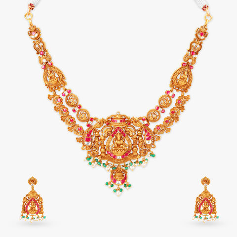 Vara Mahalakshmi Grandeur Gold Necklace Set