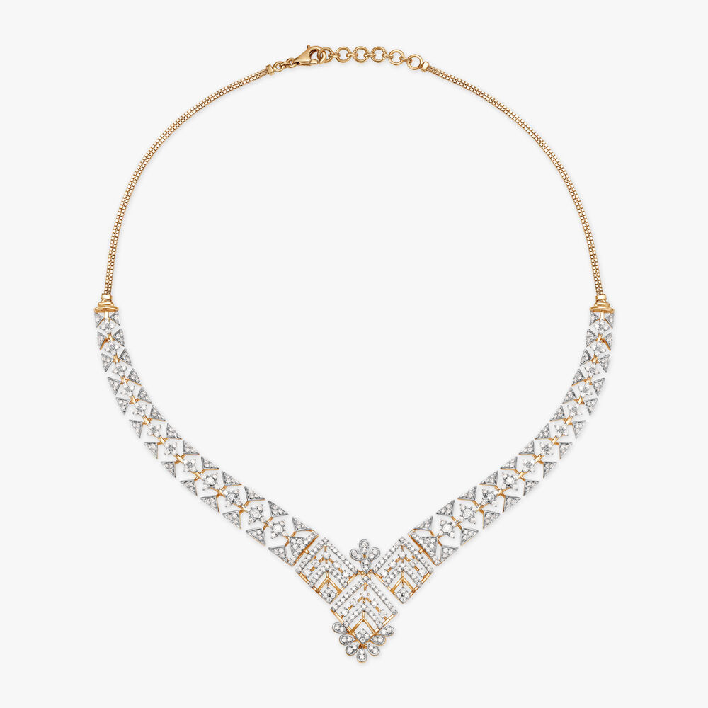 Tanishq diamond necklace set clearance