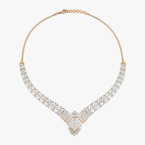 Magnificent Splendour Natural diamond Necklace Set