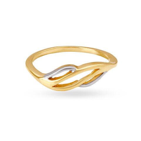 Timeless 22 Karat Yellow Gold Artistic Leaf Finger Ring