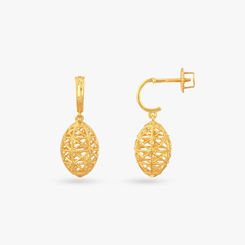 Lattice Luxe Gold Drop Earrings